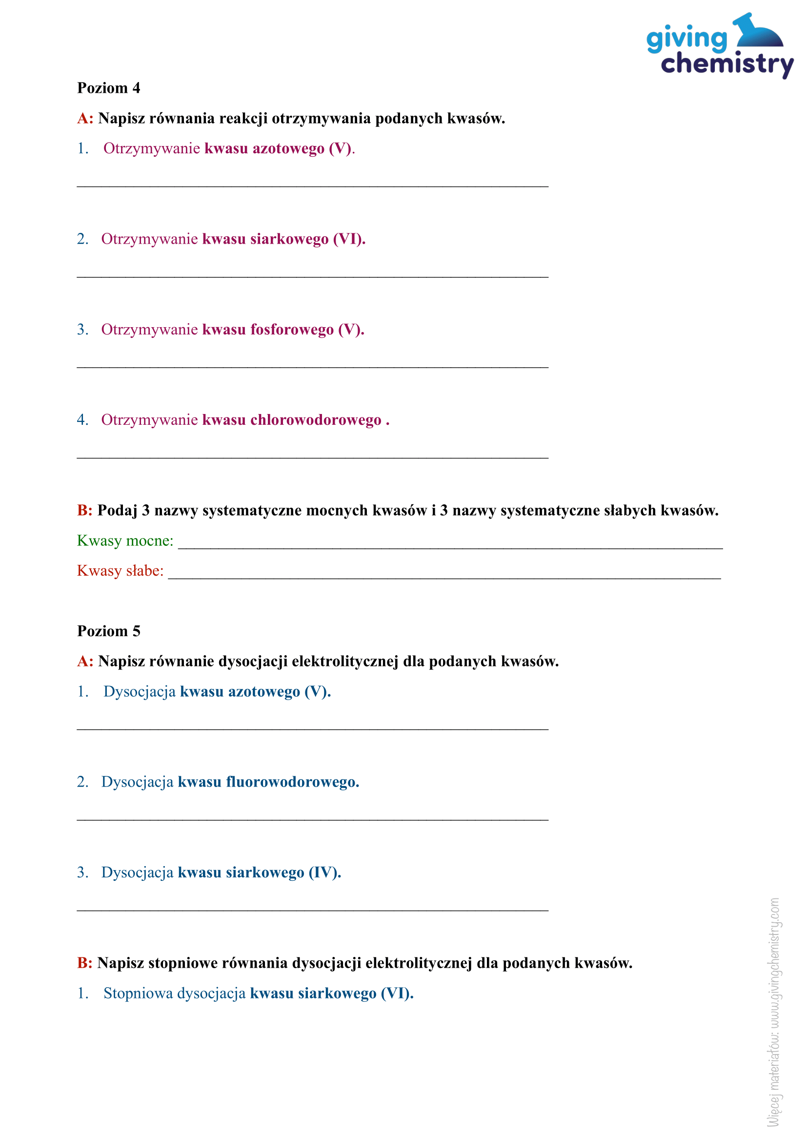 Kwasy Sprawdzian 2 Gimnazjum Chemia Odpowiedzi givingchemistry.com